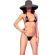 Chilirose - Cr 4840 Mikrobikini Schwarz S/M