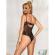 Subblime - 955618 Spitzen-Bodysuit Mit Unterteilverschluss Schwarz S/M