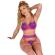 Subblime - 955359 Ensemble Soutien-Gorge Avec Dentelle Et Liens Jarretelles Rose Et Violet S/M