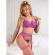 Subblime - 955359 Ensemble Soutien-Gorge Avec Dentelle Et Liens Jarretelles Rose Et Violet S/M