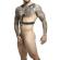 Mob - Dngeon Silver Harness With Chains One Size