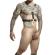 Mob - Dngeon Silver Harness With Chains One Size