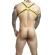 Mob - Dngeon Yellow Crossed Penis Harness One Size