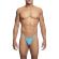 Mob - Transparent T-Shaped Thong Aqua Size L/XL