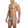 Mob - Transparent T-Shaped Thong Aqua Size S/M