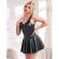 Subblime - 957674 Lederkleid Mit Herz-Reissverschluss, Schwarz, L/XL