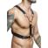Mob - Dngeon Crossed Black Chain Harness One Size