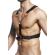 Mob - Dngeon Crossed Black Chain Harness One Size