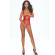 Passion - BS115 Bodystocking Grid Czerwony