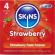 Skins - Erdbeere Premium-Kondome Packung 4