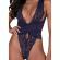 Passion - Welurowe Body Niebieskie S/M