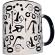 Diablo Picante - White Bondage Mug With Black Handle 370 ML