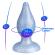 Silexd - Diamond Anal Plug Fantasy Liquid Silicone Thermoreactive Pearl Blue 9.2 CM
