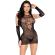 Leg Avenue - 81679 Mini Dress and Matching Gloves Black - One Size