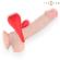 Intense - Russell Vibrating Penis Ring With Clitoris Stimulation Red