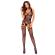 Passion - BS120 Bodystocking Met Zwarte Bloemen