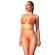 Chilirose - Cr 4898 Orange Stras Bikini Eine GrÖsse