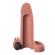 Fantasy X-Tensions - Vibrating Real Feel 5CM Penis Extension Sleeve Beige