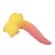 Power Monsters - PotĘŻny Potworny Dildo Fantasy Z PrzyssawkĄ 22,5 CM Ø 5,5 CM RÓŻowy I ŻÓŁty