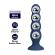 Mr Play - Anal Plug With 4 Metal Balls and Suction Cup Blue