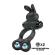 Pretty Love – Vibrierender Penisring Mit Hase-Stimulator, 10 Funktionen, Schwarz