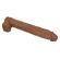 Pretty Love - Pat Dildo Flessibile Realistico Con Ventosa 40 CM -Ø- 6 CM Marrone