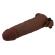 Pretty Love - Manicotto Vibrante Per Pene Quillon 20 CM Ø 4 CM Marrone