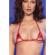 Chilirose - Cr 4900 Rode Tweedelige Micro Bikini Met Strappy Uitsparingen - One Size