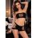 Chilirose - Cr 4902 Ensemble Haut Et Short Noir Sans Couture Avec DÉcoupes - S/M