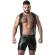 Locker Gear - Punch Hole Leatherette Gilet Rosso S
