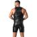 Locker Gear - Punch Hole Leatherette Gilet Nero S