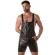 Locker Gear - Punch Hole Leatherette Salopette Corta Nero S