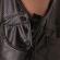 Locker Gear - Punch Hole Leatherette Salopette Corta Nero S