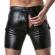 Locker Gear - Punch Hole Leatherette Pantaloncini Cargo Nero S