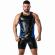 Locker Gear - Punch Hole Leatherette Tanktop Blau S