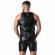 Locker Gear - Punch Hole Leatherette Canotta Nero S