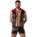 Locker Gear - Punch Hole Leatherette Sweat À Capuche Rouge S