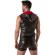 Locker Gear - Punch Hole Leatherette Sweat À Capuche Rouge S