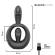 Black & Silver - Deckard Rechargeable Vibrating Ring With Remote Control Black
