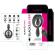 Black & Silver - Deckard Rechargeable Vibrating Ring With Remote Control Black