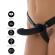 Hidden Desire - Inferno Harness With 14 CM Silicone Double Vibrating Dildo Remote Control Black