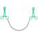 Green Scissor Nipple Clamps With Metal Chain