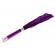 Flogger in pelle scamosciata viola con manico in vetro e cristal