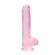 Gode réaliste cristal clair RealRock 6 pouces rose