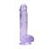 Gode RealRock 6 pouces violet réaliste cristal clair