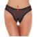 Crotchless Sheer Noir G-String