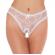 Sheer Pattern Crotchless White G-String