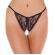 Lace Black Crotchless Tanga