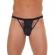 Mens Cut Out G-String Black
